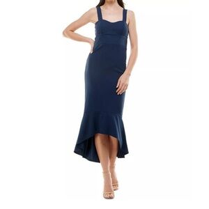 Trixxi Navy High Low Women's Dress NWT